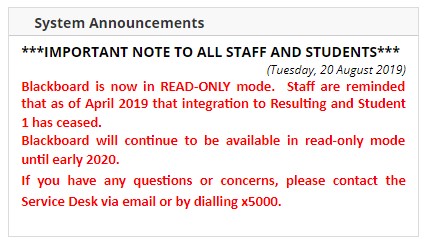 swinburne system announcements